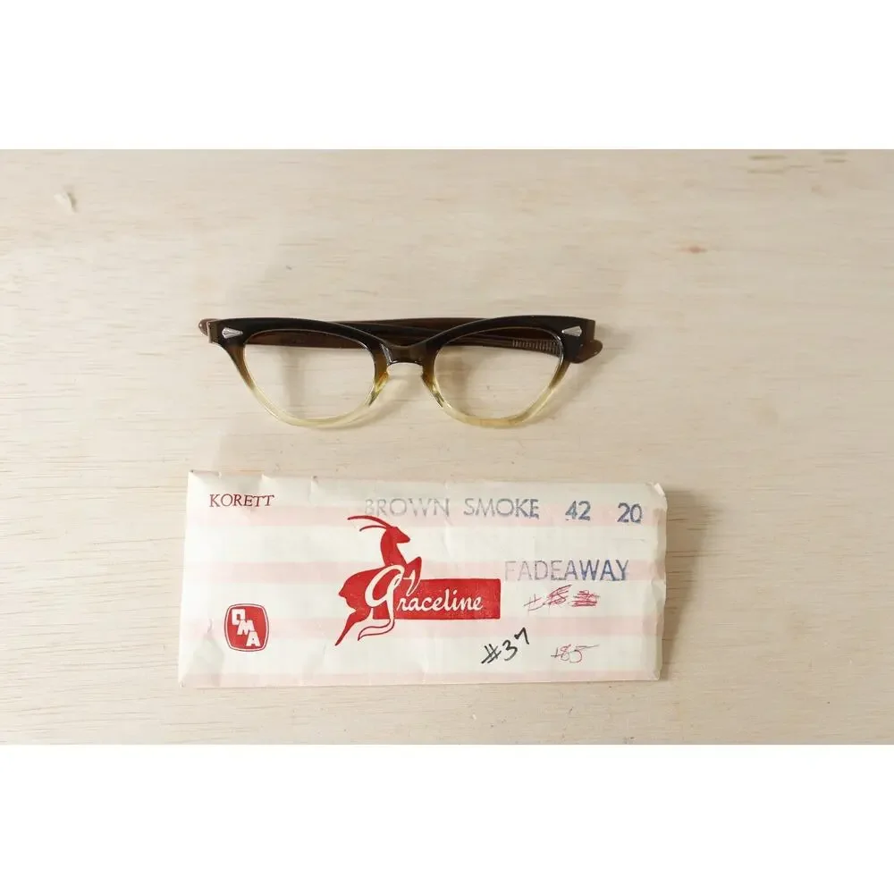 Vintage Graceline Cat eye rockabilly eyeglass 1960s Pin up NOS